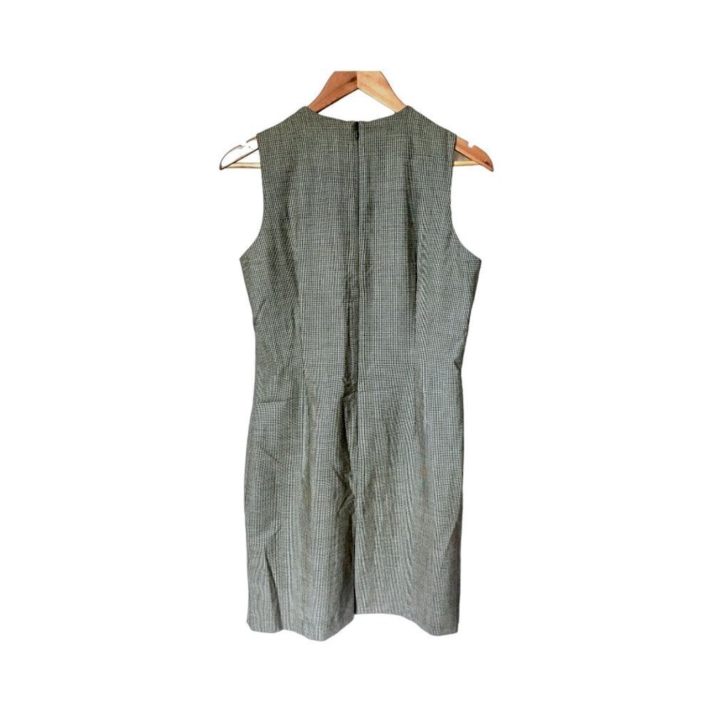 Marks & Spencer Wool Plaid Shift Dress, Size Uk12 (Us10), Vintage, 90s/Y2k, Neve — image 2 of 8